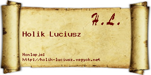 Holik Luciusz névjegykártya